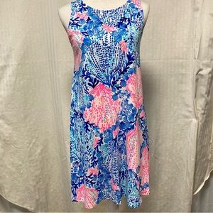 Lilly Pulitzer Blue & Pink Kristen Swing Dress Sway with Me